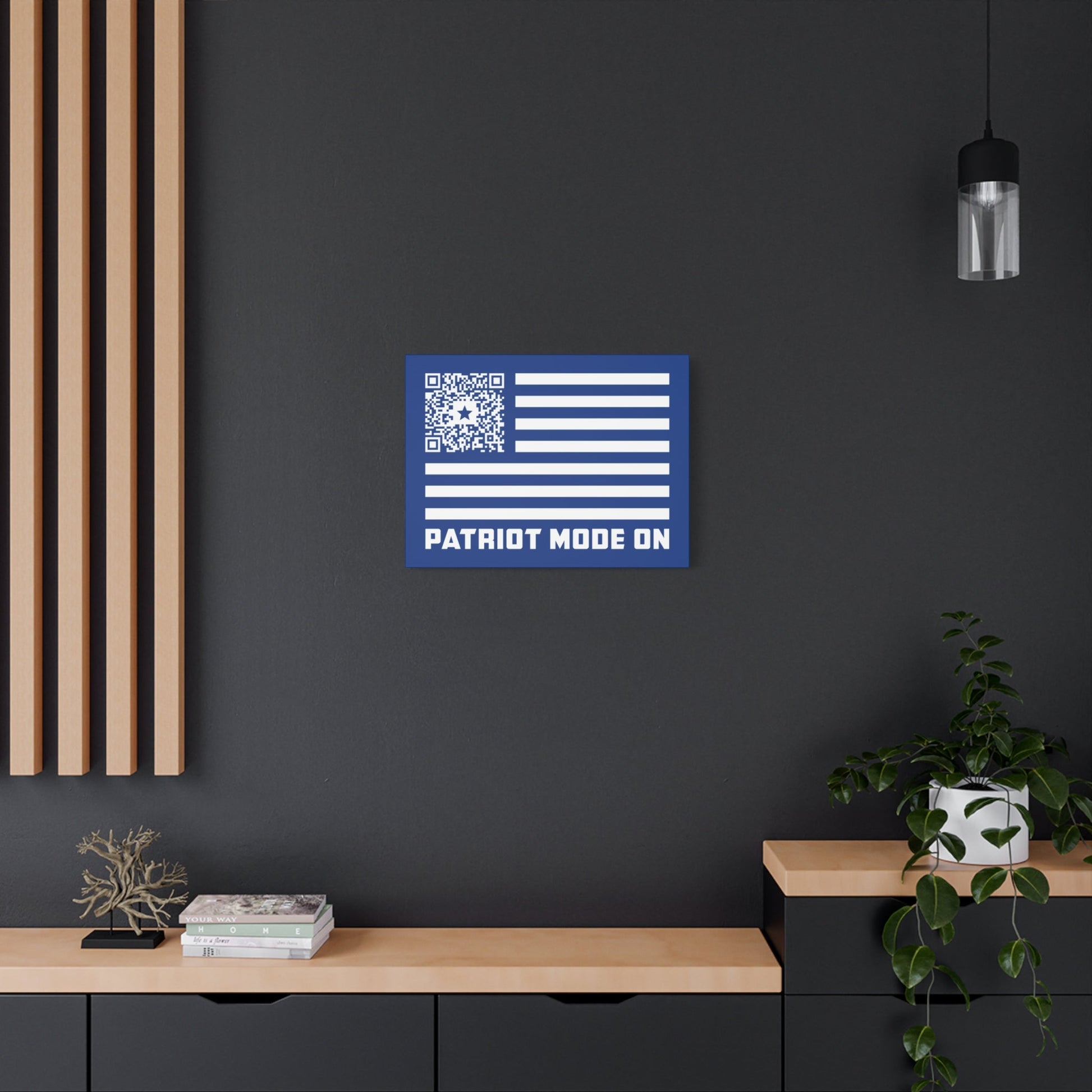 Patriot – Canvas – Dark Blue – Patriot Mode On - QR NATION