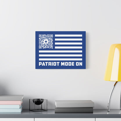 Patriot – Canvas – Dark Blue – Patriot Mode On - QR NATION
