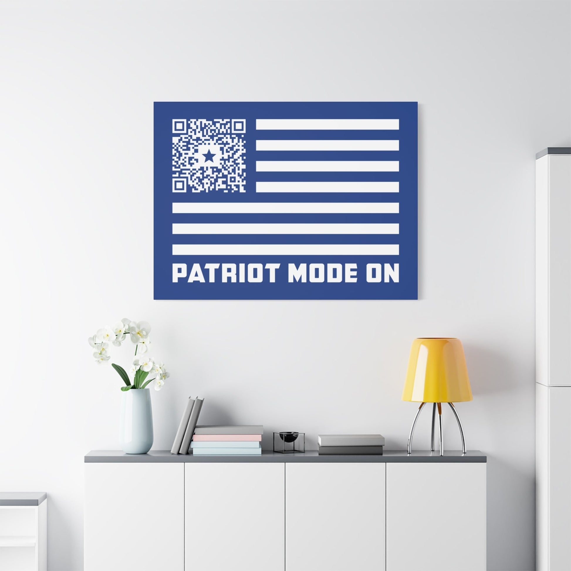Patriot – Canvas – Dark Blue – Patriot Mode On - QR NATION