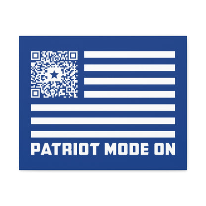 Patriot – Canvas – Dark Blue – Patriot Mode On - QR NATION