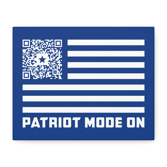 Patriot – Canvas – Dark Blue – Patriot Mode On - QR NATION