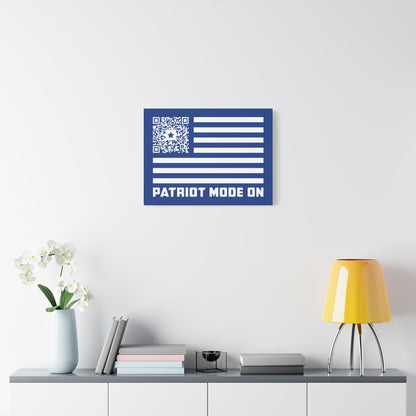Patriot – Canvas – Dark Blue – Patriot Mode On - QR NATION