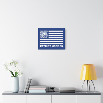 Patriot – Canvas – Dark Blue – Patriot Mode On - QR NATION