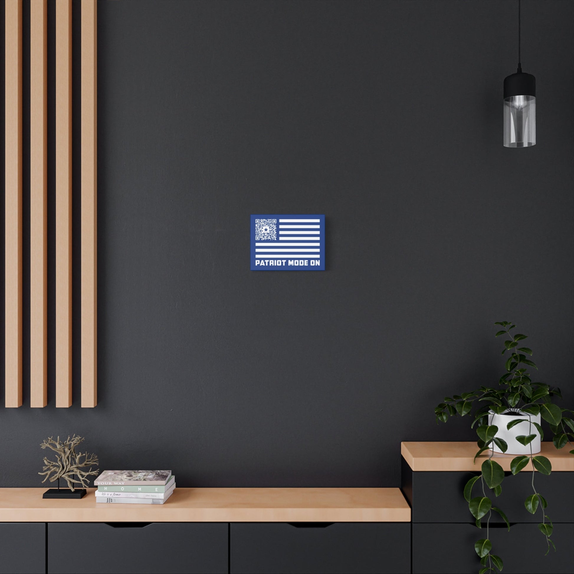 Patriot – Canvas – Dark Blue – Patriot Mode On - QR NATION