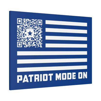 Patriot – Canvas – Dark Blue – Patriot Mode On - QR NATION