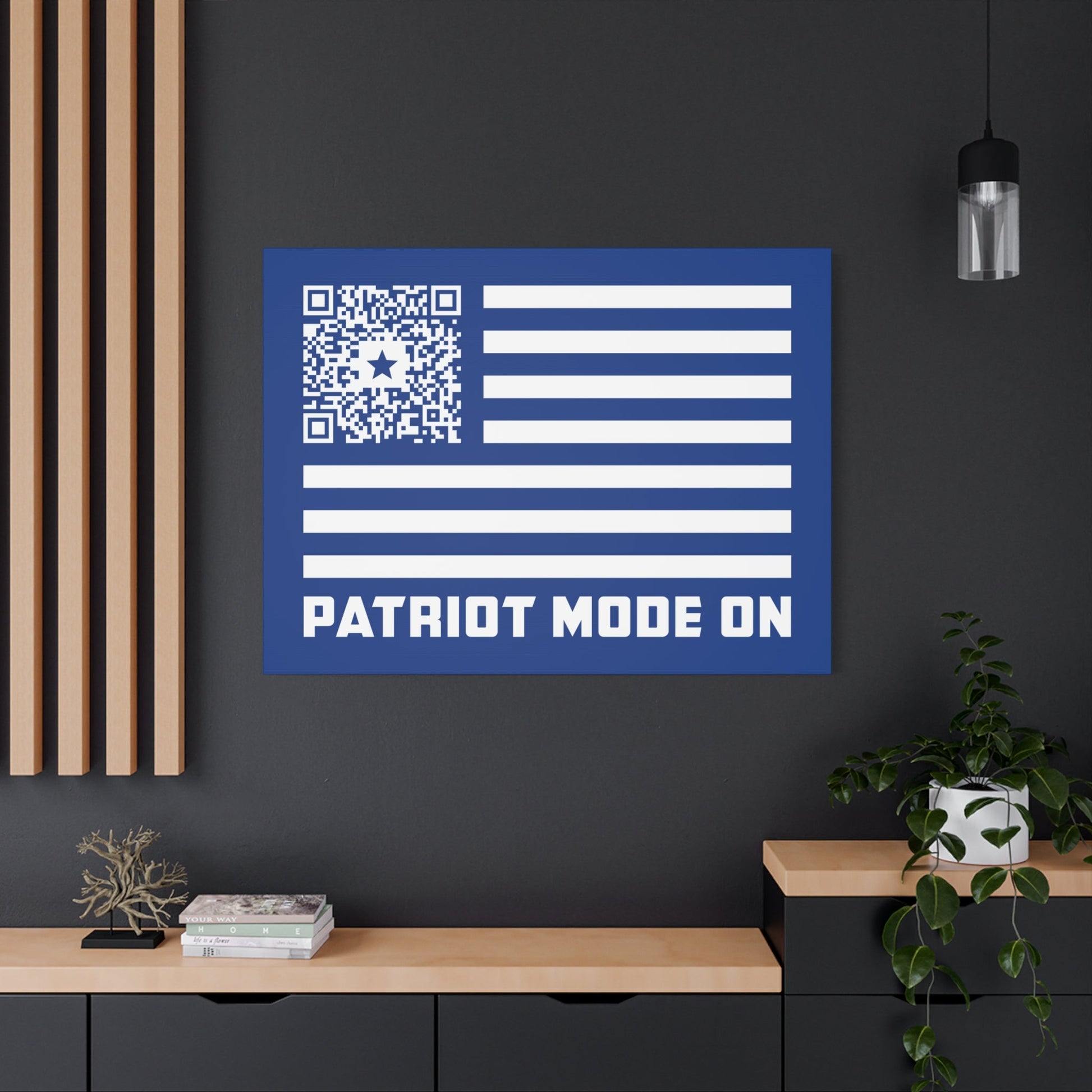 Patriot – Canvas – Dark Blue – Patriot Mode On - QR NATION