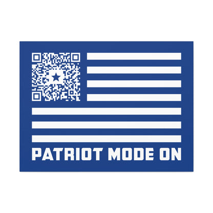 Patriot – Canvas – Dark Blue – Patriot Mode On - QR NATION