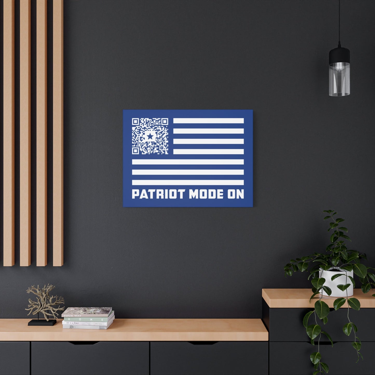 Patriot – Canvas – Dark Blue – Patriot Mode On - QR NATION