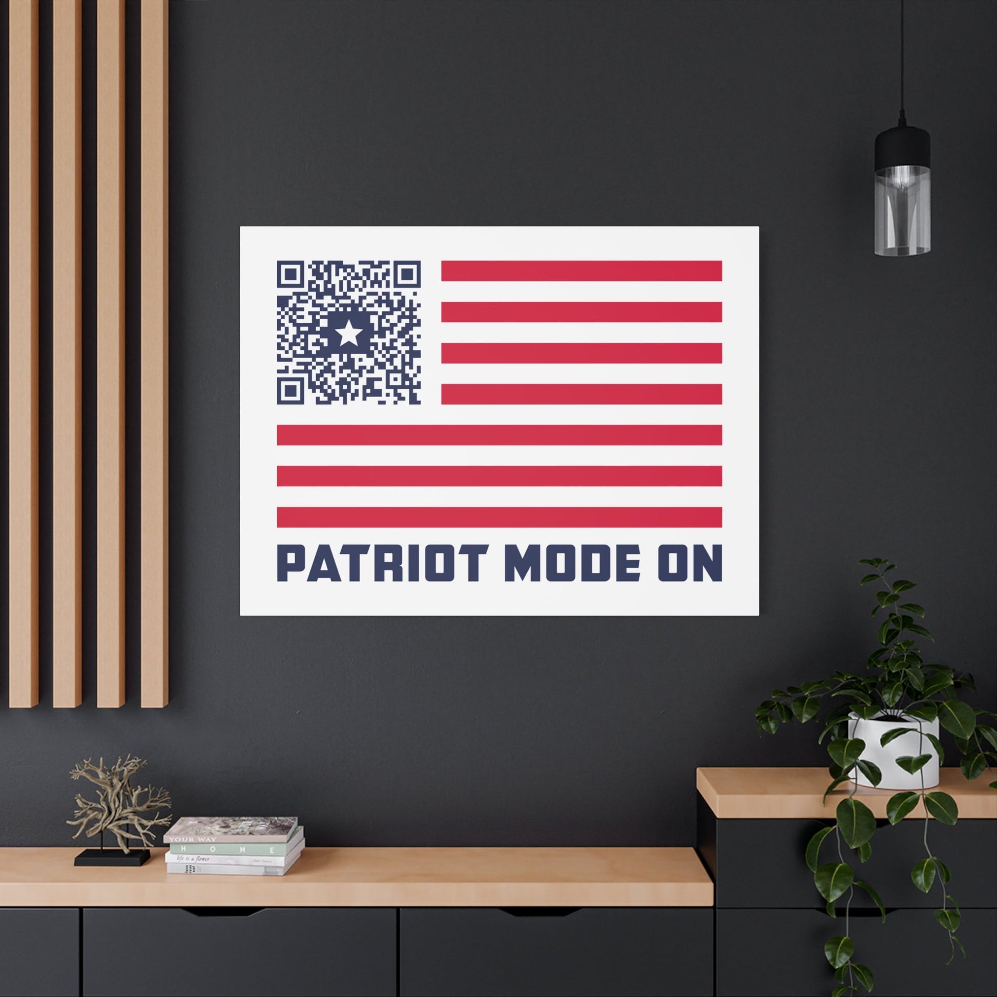 Patriot – Canvas – White – Patriot Mode On - QR NATION