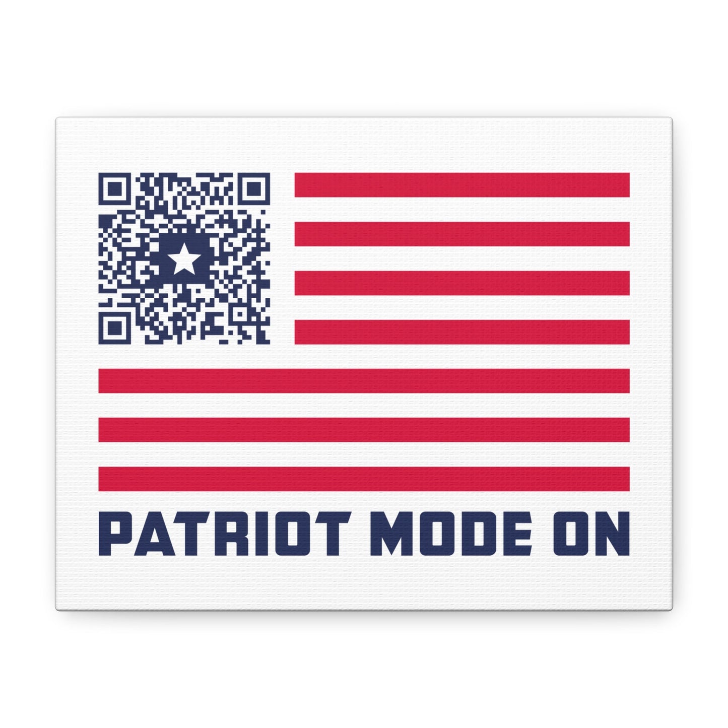 Patriot – Canvas – White – Patriot Mode On - QR NATION
