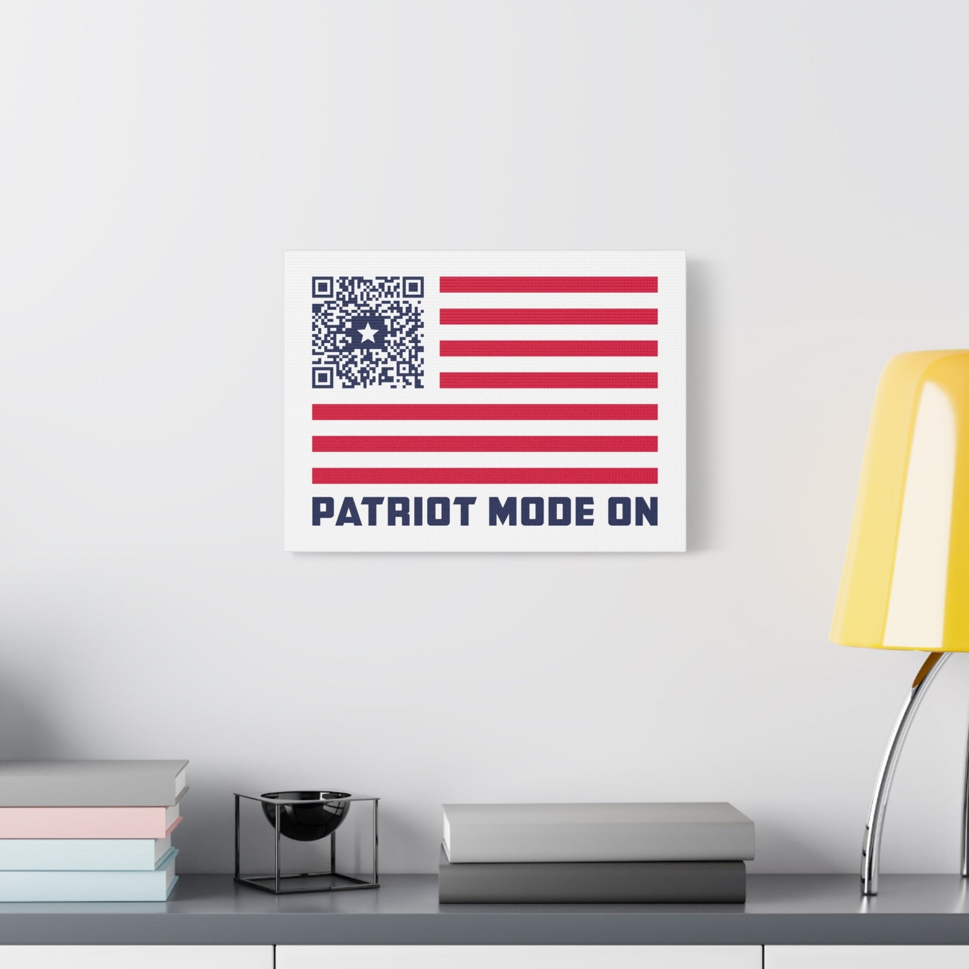 Patriot – Canvas – White – Patriot Mode On - QR NATION