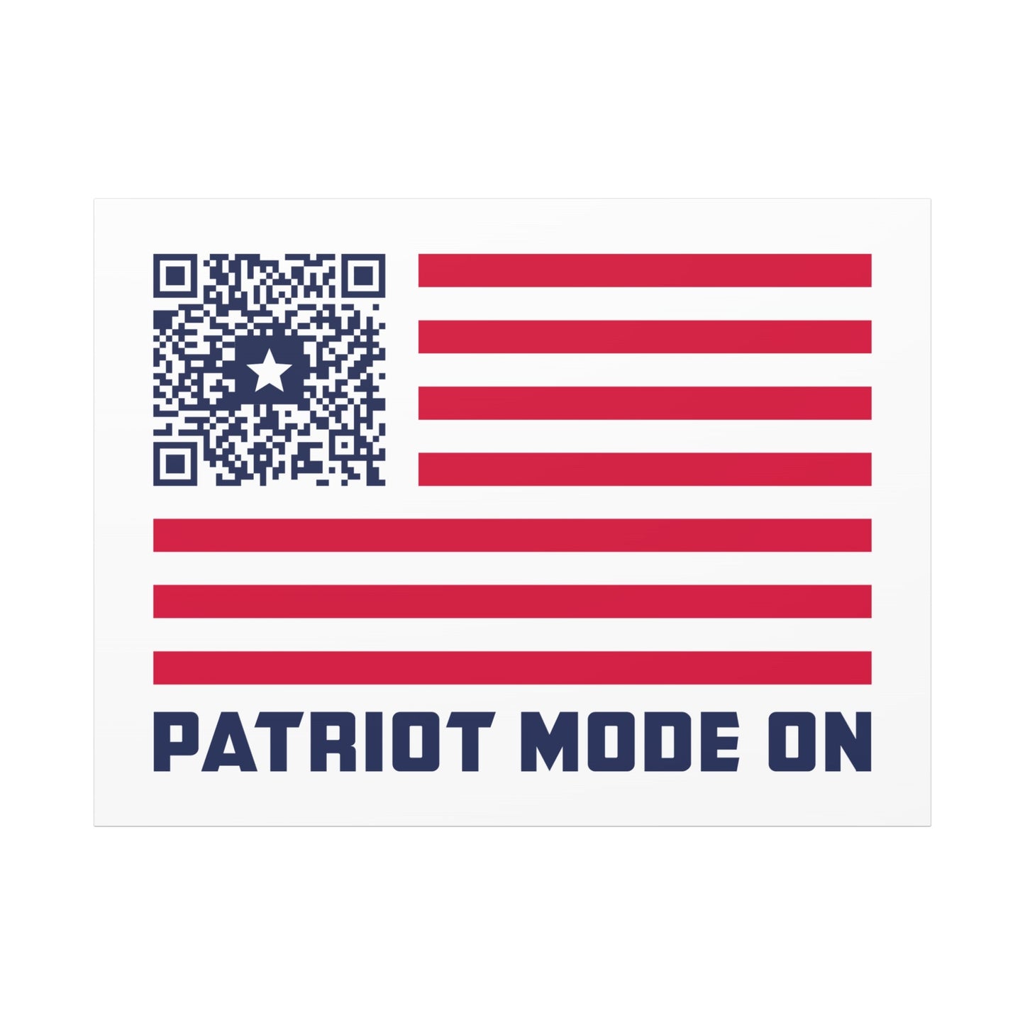 Patriot – Canvas – White – Patriot Mode On - QR NATION