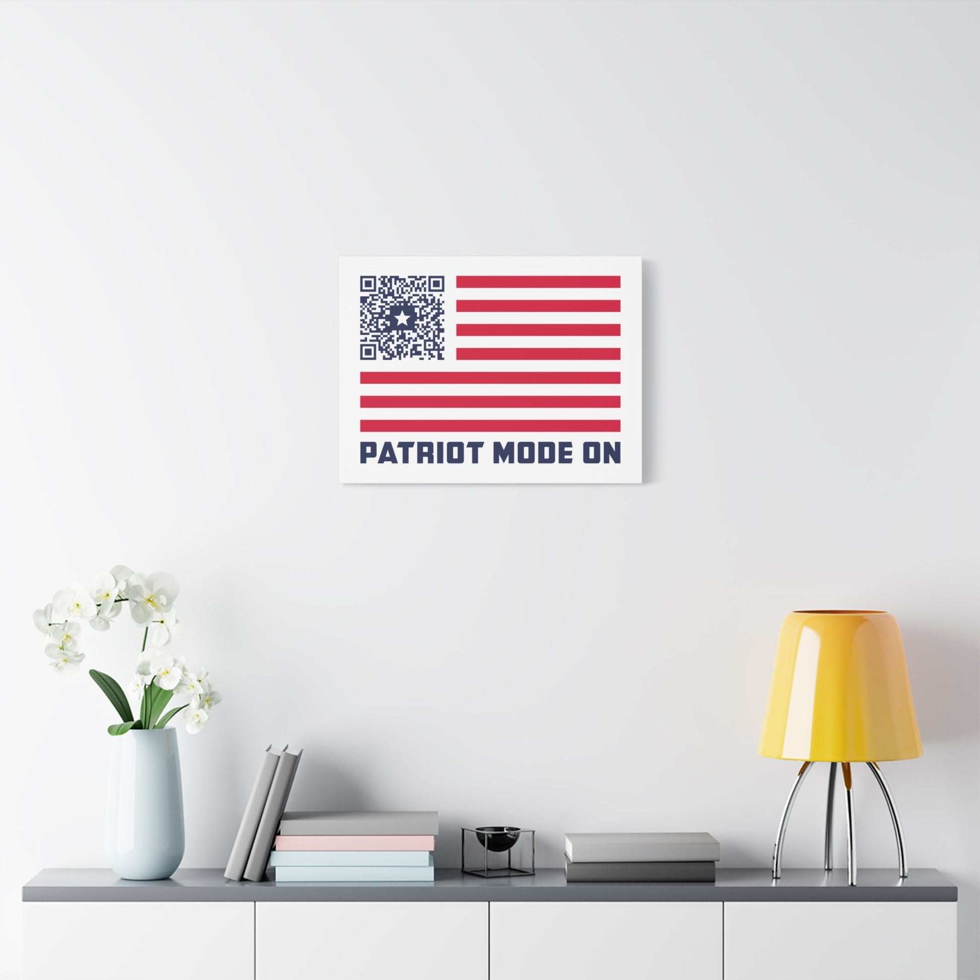 Patriot – Canvas – White – Patriot Mode On - QR NATION