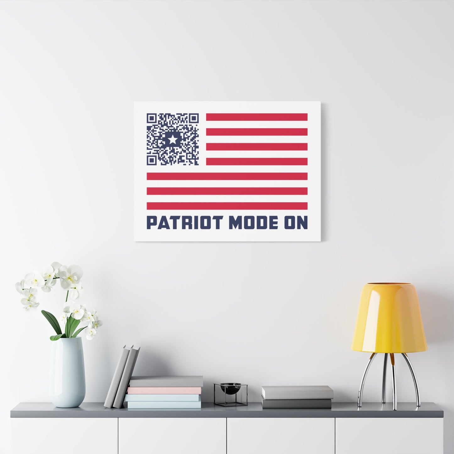 Patriot – Canvas – White – Patriot Mode On - QR NATION