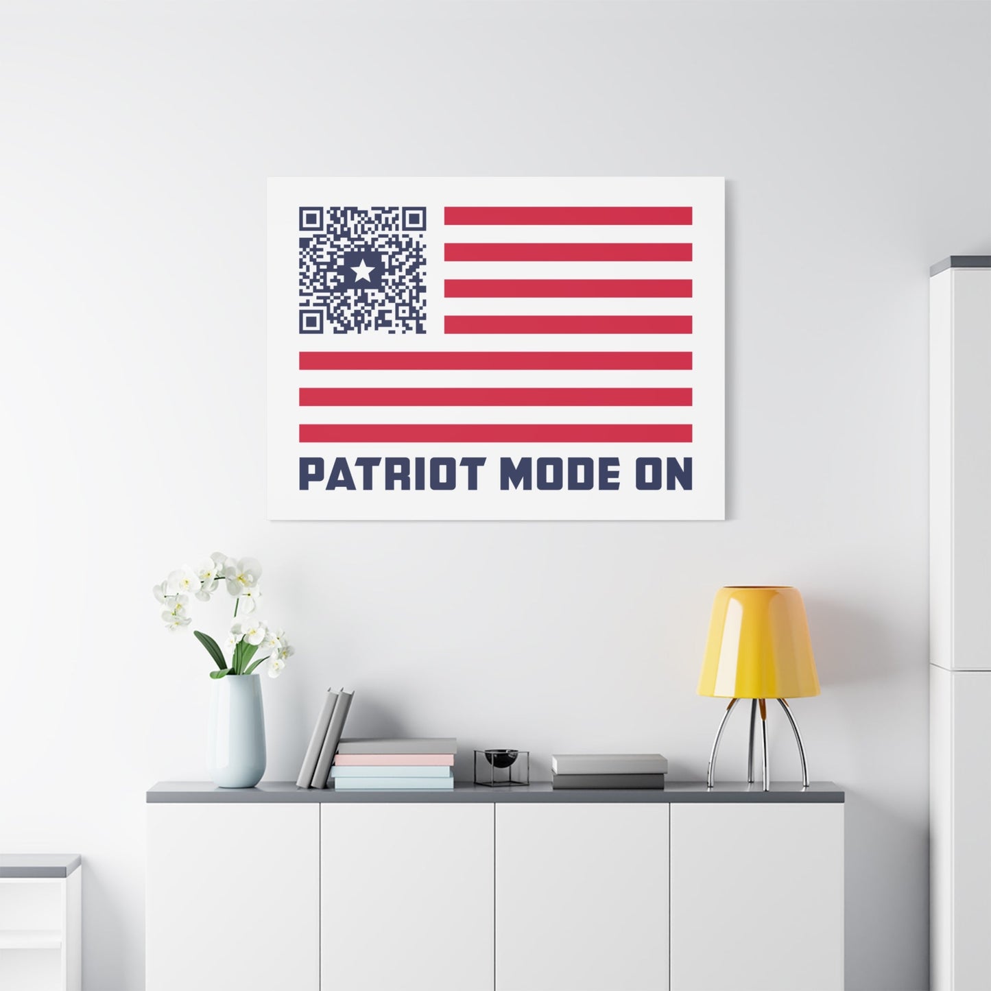 Patriot – Canvas – White – Patriot Mode On - QR NATION