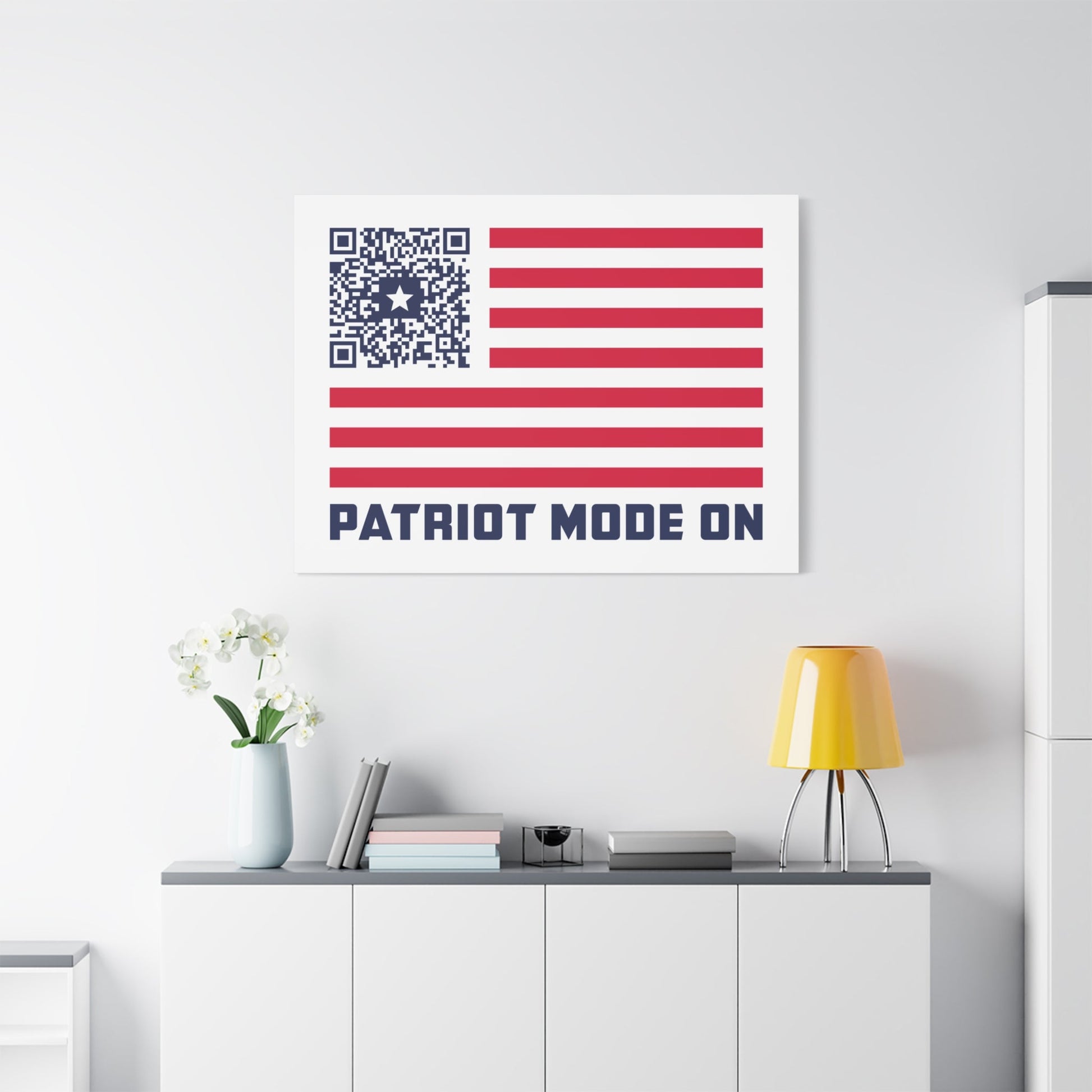 Patriot – Canvas – White – Patriot Mode On - QR NATION