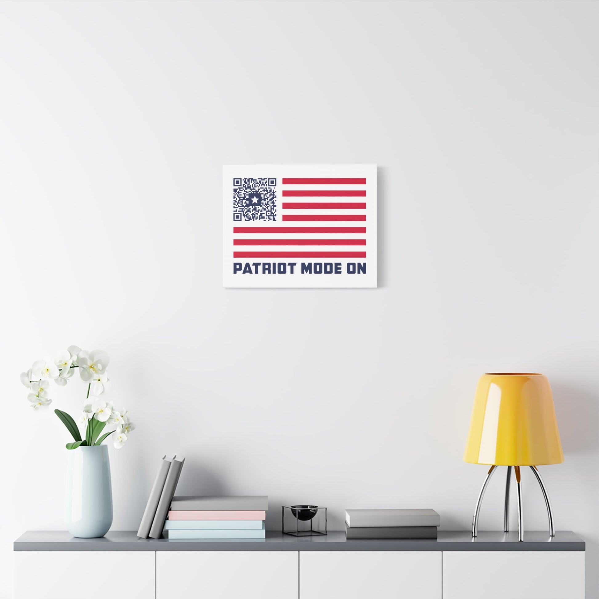 Patriot – Canvas – White – Patriot Mode On - QR NATION