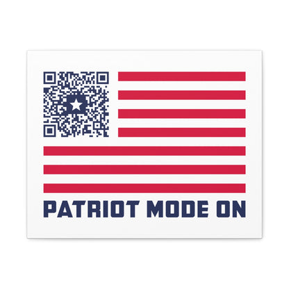 Patriot – Canvas – White – Patriot Mode On - QR NATION