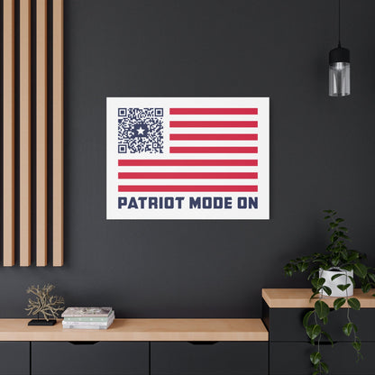 Patriot – Canvas – White – Patriot Mode On - QR NATION