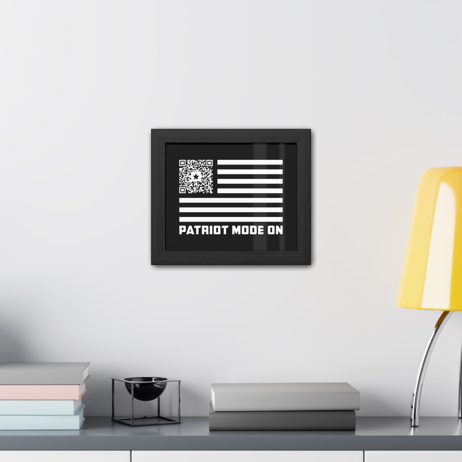 Patriot – Framed Poster – Black – Patriot Mode On - QR NATION