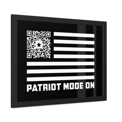 Patriot – Framed Poster – Black – Patriot Mode On - QR NATION