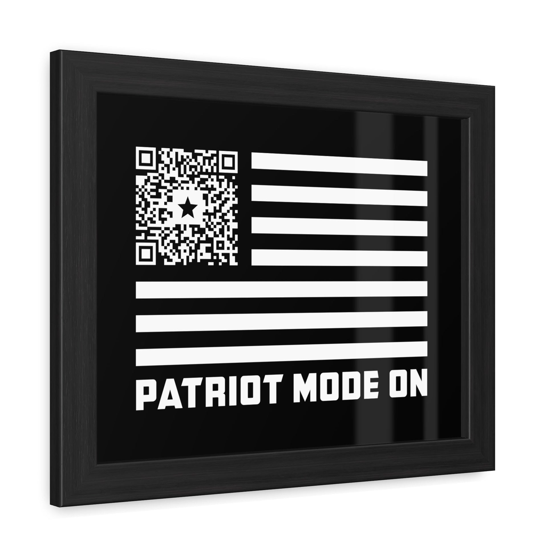 Patriot – Framed Poster – Black – Patriot Mode On - QR NATION