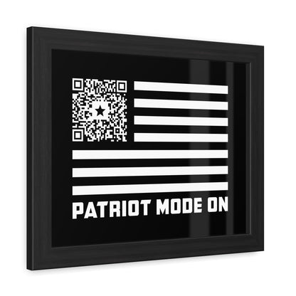 Patriot – Framed Poster – Black – Patriot Mode On - QR NATION