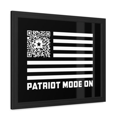 Patriot – Framed Poster – Black – Patriot Mode On - QR NATION