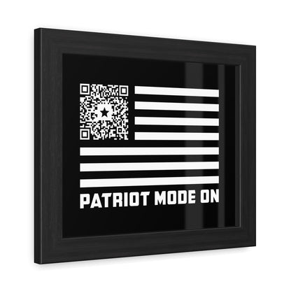 Patriot – Framed Poster – Black – Patriot Mode On - QR NATION