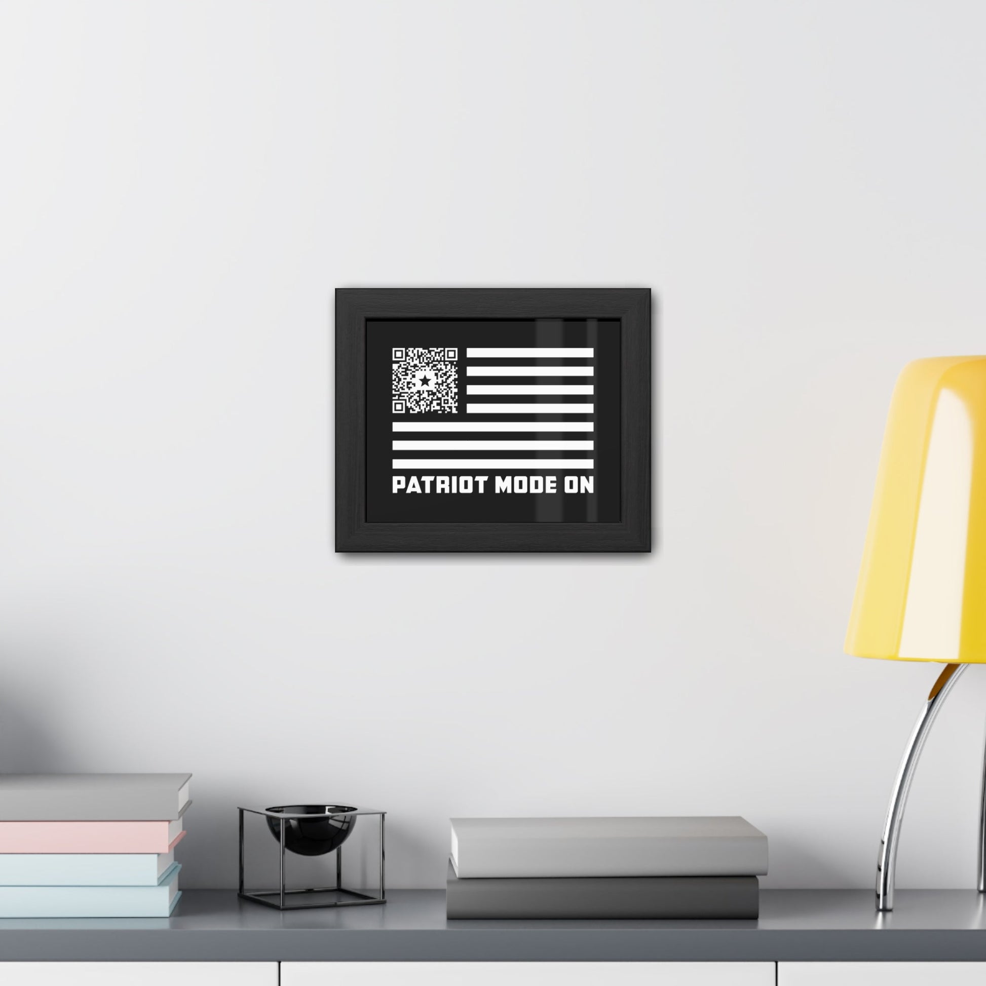 Patriot – Framed Poster – Black – Patriot Mode On - QR NATION