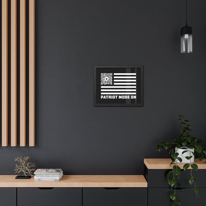 Patriot – Framed Poster – Black – Patriot Mode On - QR NATION