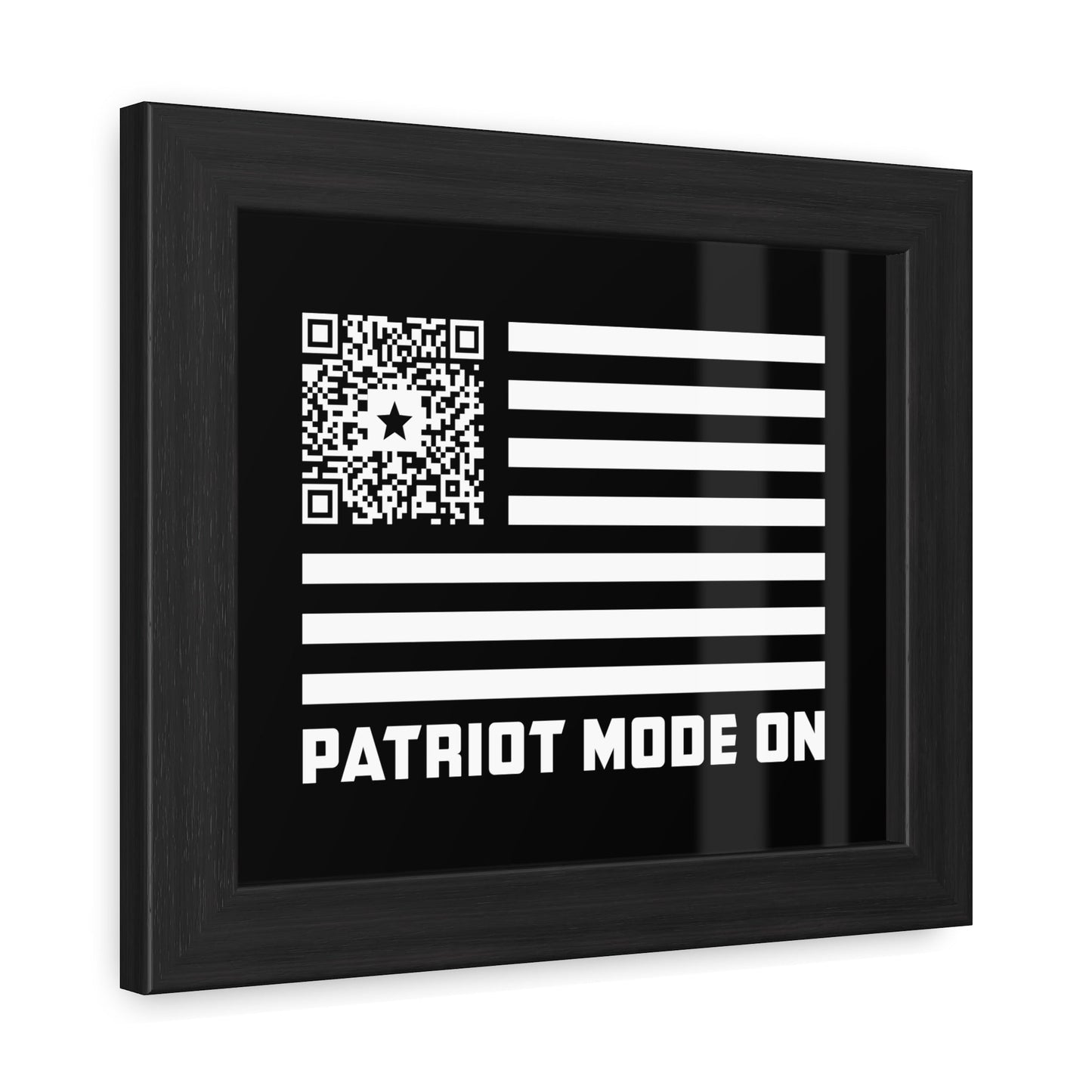 Patriot – Framed Poster – Black – Patriot Mode On - QR NATION
