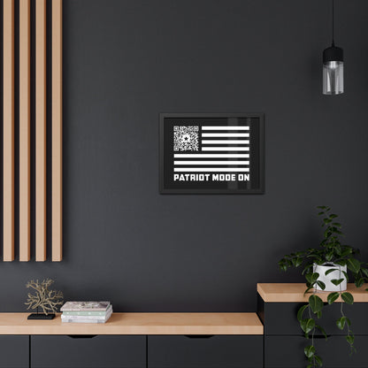 Patriot – Framed Poster – Black – Patriot Mode On - QR NATION