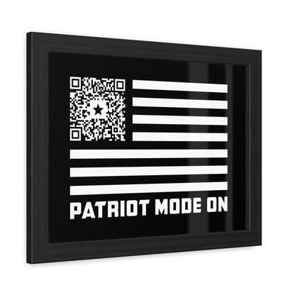Patriot – Framed Poster – Black – Patriot Mode On - QR NATION