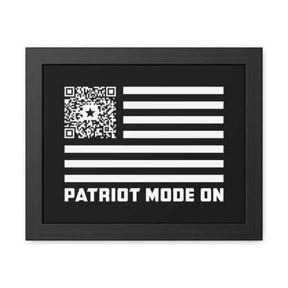 Patriot – Framed Poster – Black – Patriot Mode On - QR NATION