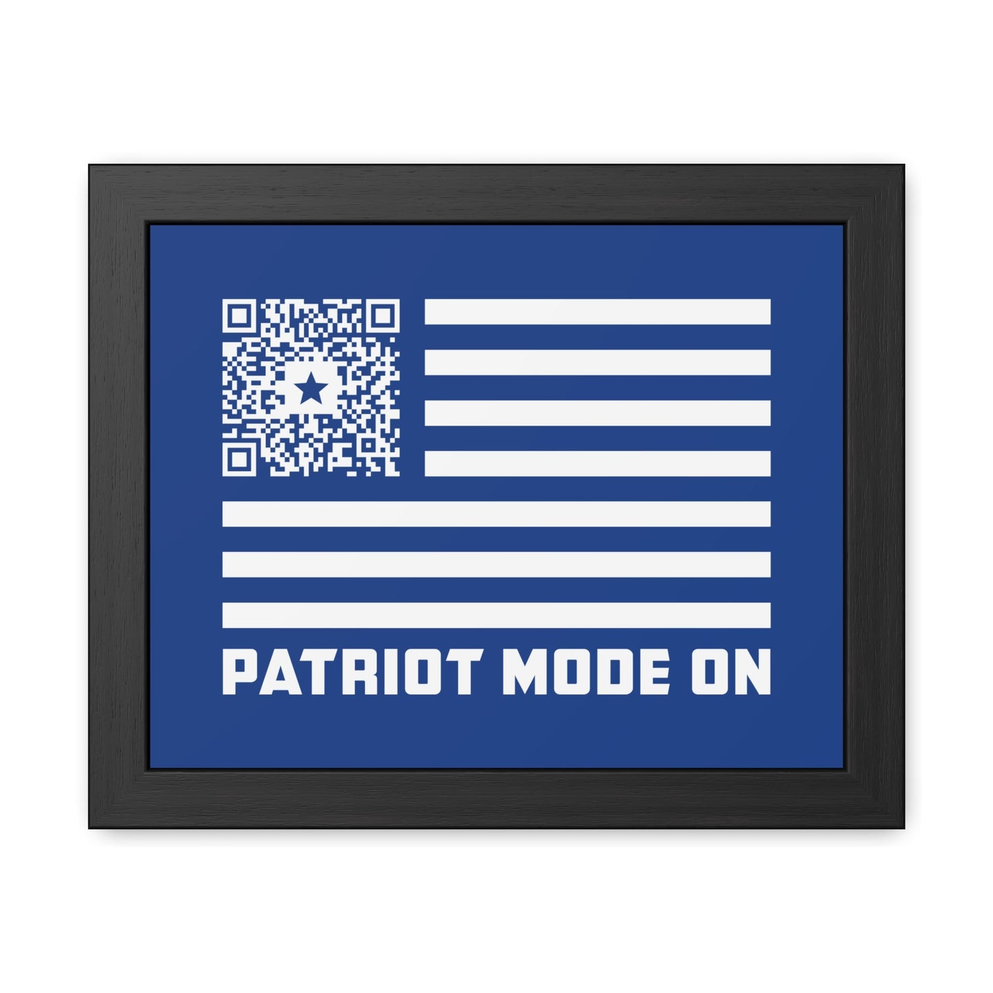 Patriot – Framed Poster – Dark Blue – Patriot Mode On - QR NATION