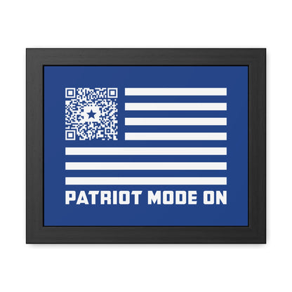 Patriot – Framed Poster – Dark Blue – Patriot Mode On - QR NATION