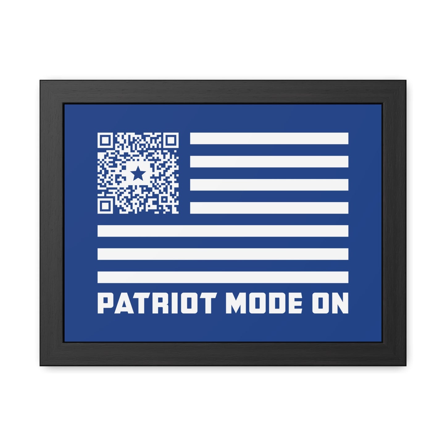 Patriot – Framed Poster – Dark Blue – Patriot Mode On - QR NATION