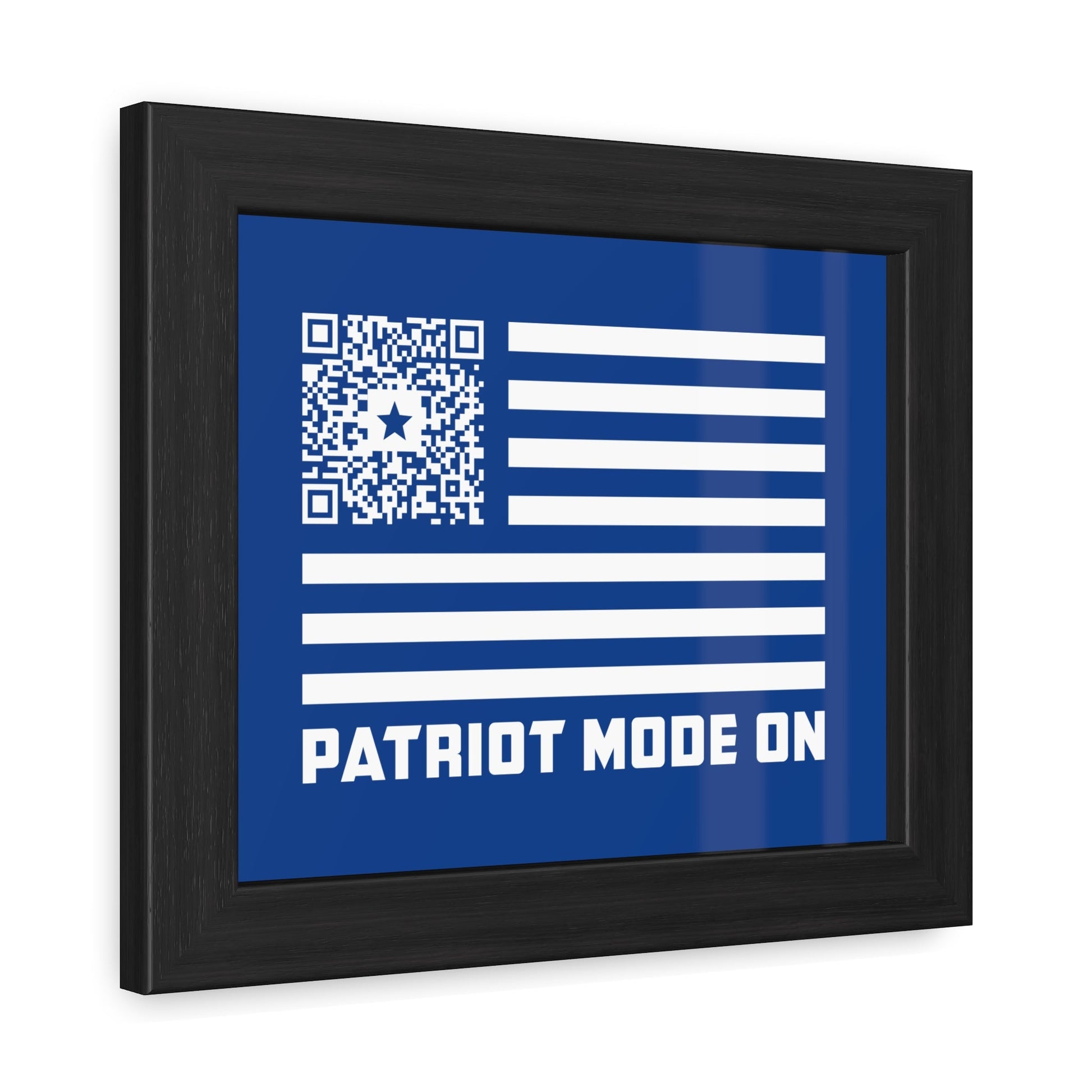 Patriot – Framed Poster – Dark Blue – Patriot Mode On - QR NATION