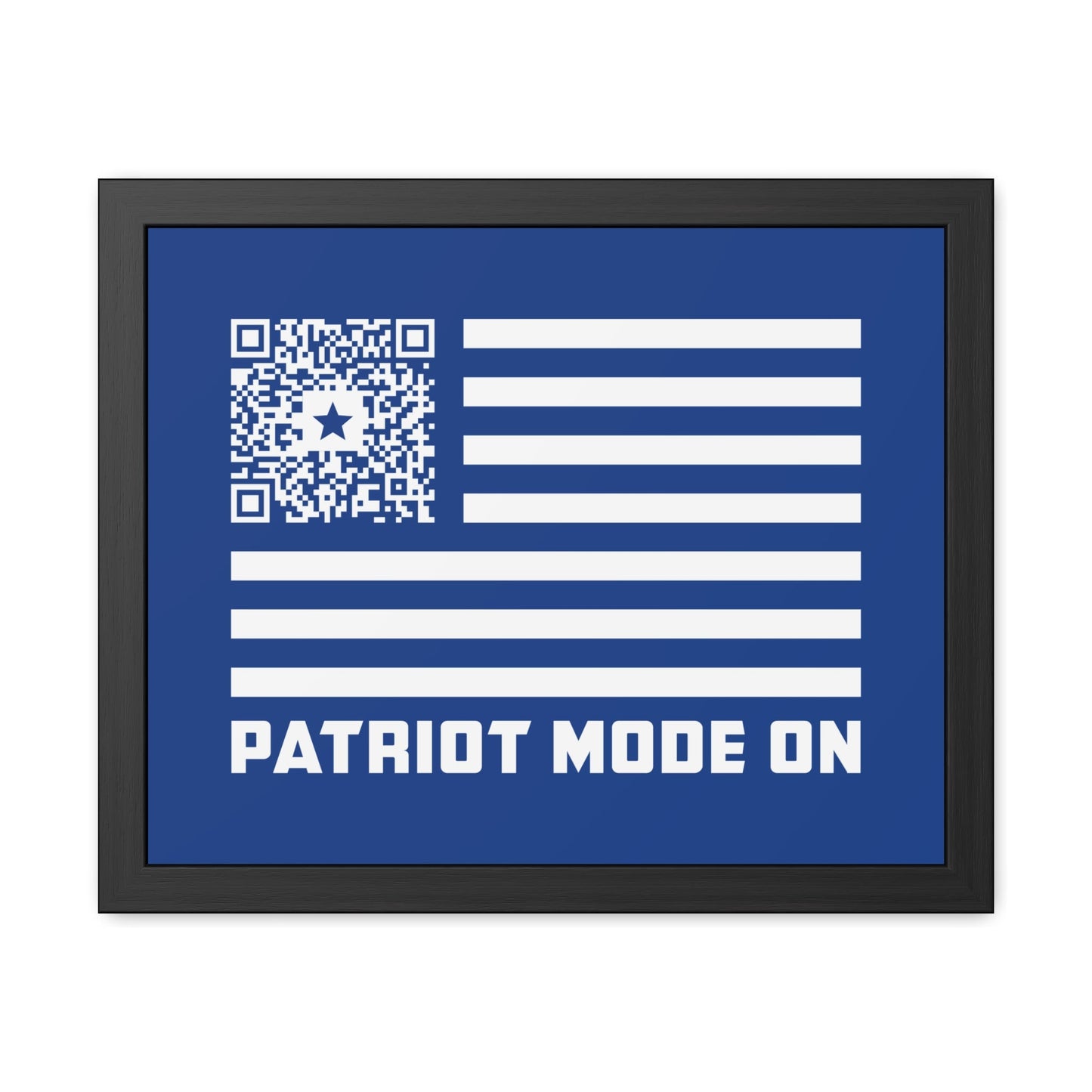 Patriot – Framed Poster – Dark Blue – Patriot Mode On - QR NATION
