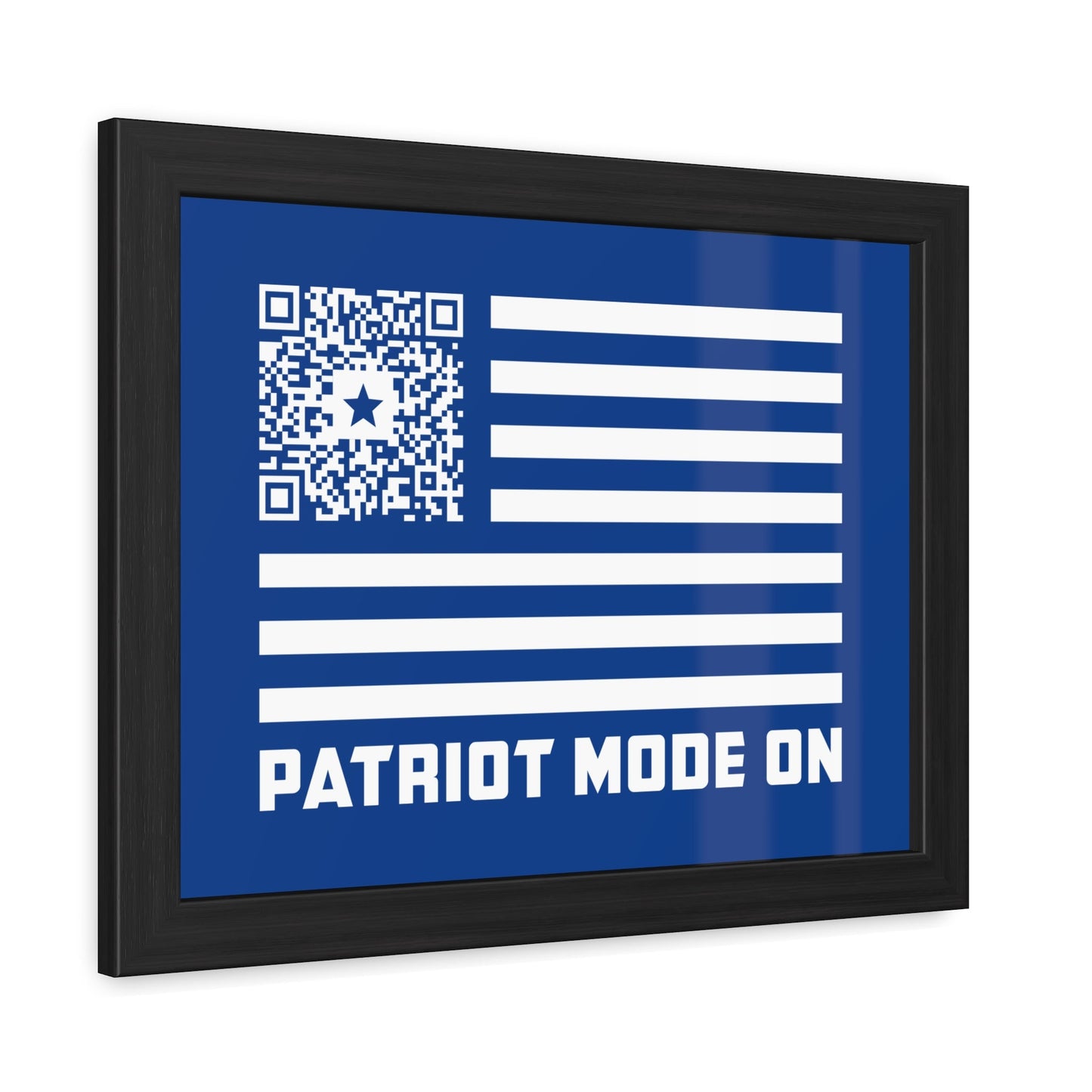 Patriot – Framed Poster – Dark Blue – Patriot Mode On - QR NATION