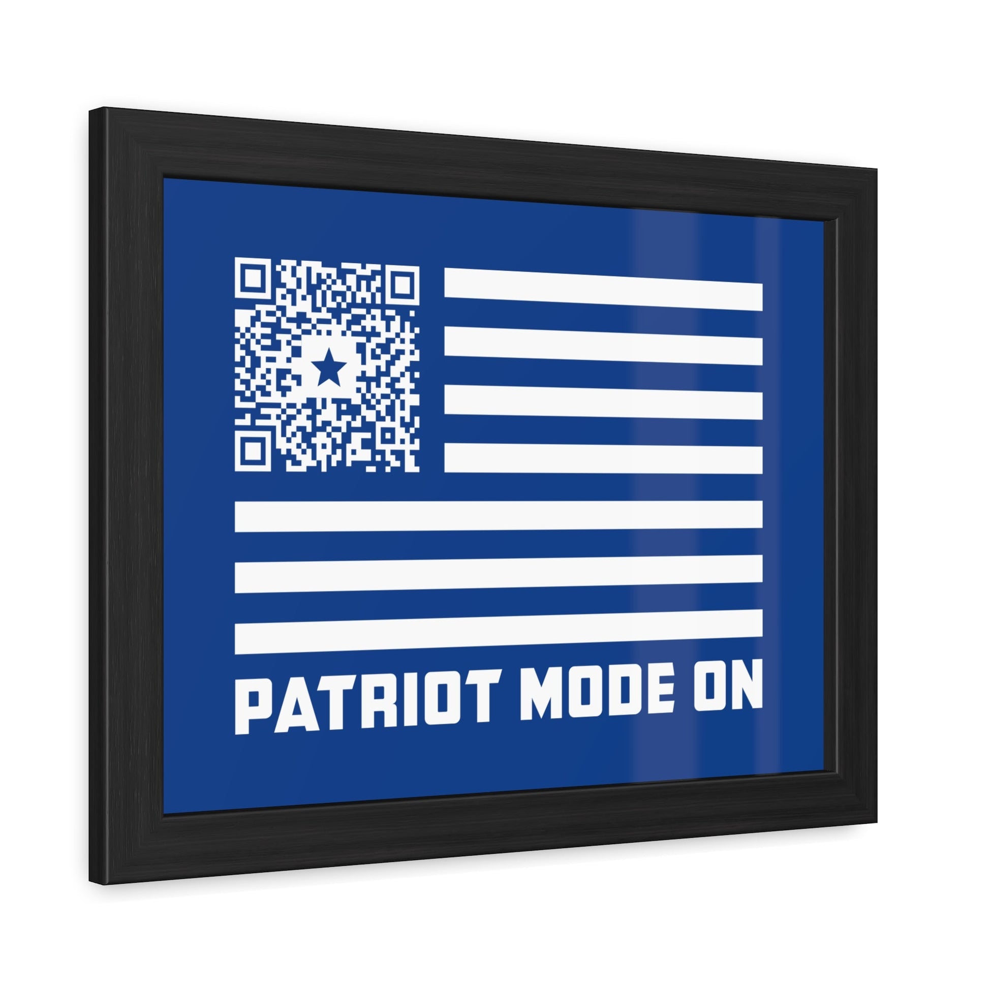 Patriot – Framed Poster – Dark Blue – Patriot Mode On - QR NATION