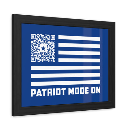 Patriot – Framed Poster – Dark Blue – Patriot Mode On - QR NATION