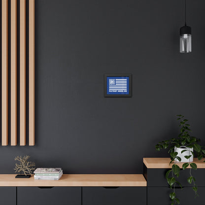 Patriot – Framed Poster – Dark Blue – Patriot Mode On - QR NATION