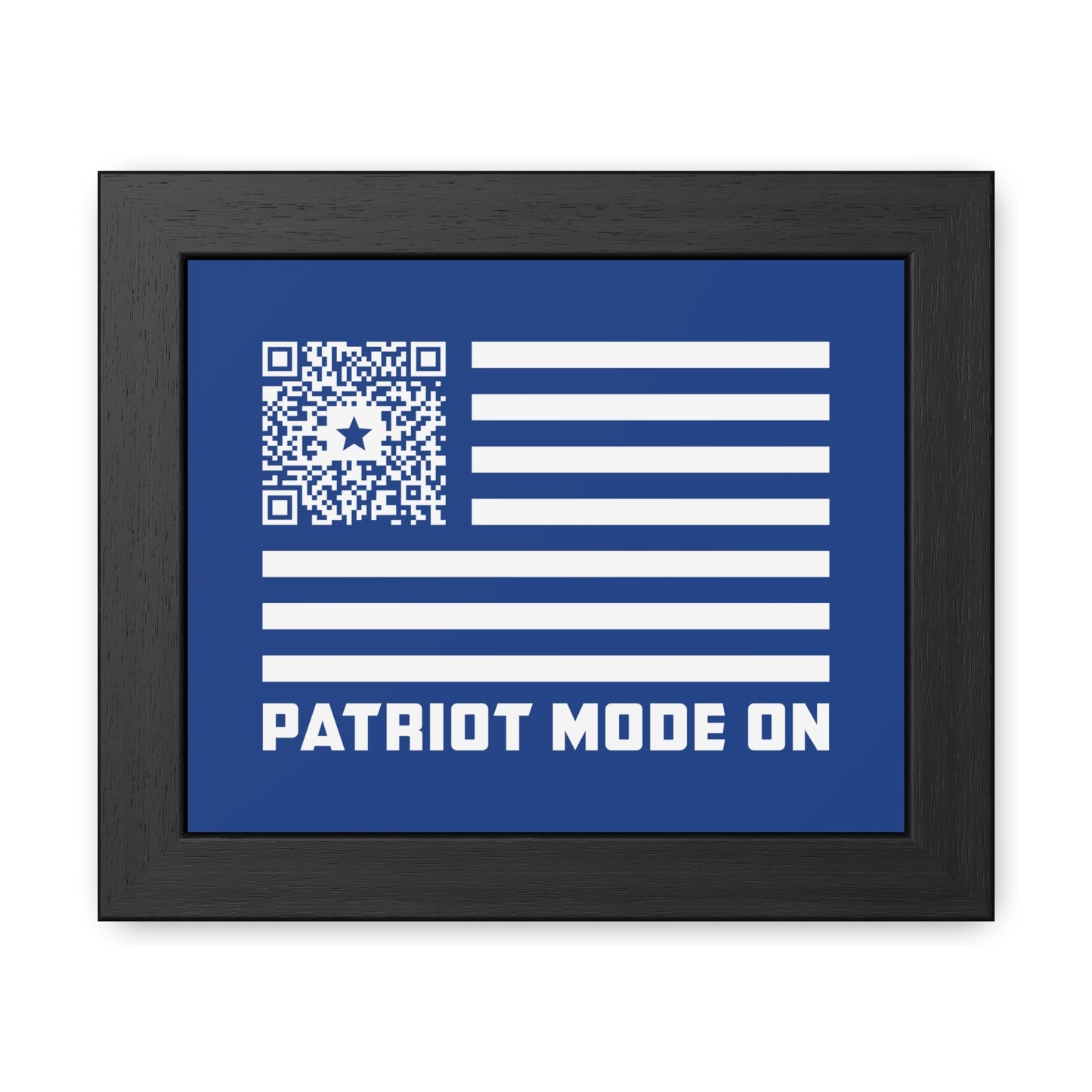 Patriot – Framed Poster – Dark Blue – Patriot Mode On - QR NATION