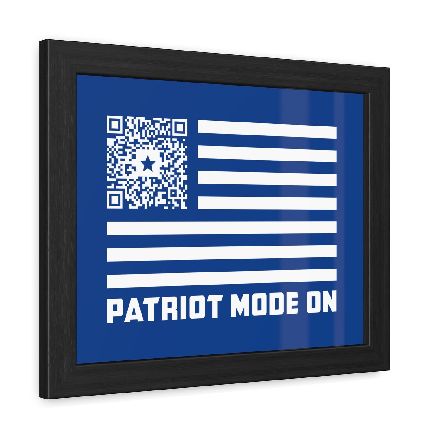 Patriot – Framed Poster – Dark Blue – Patriot Mode On - QR NATION