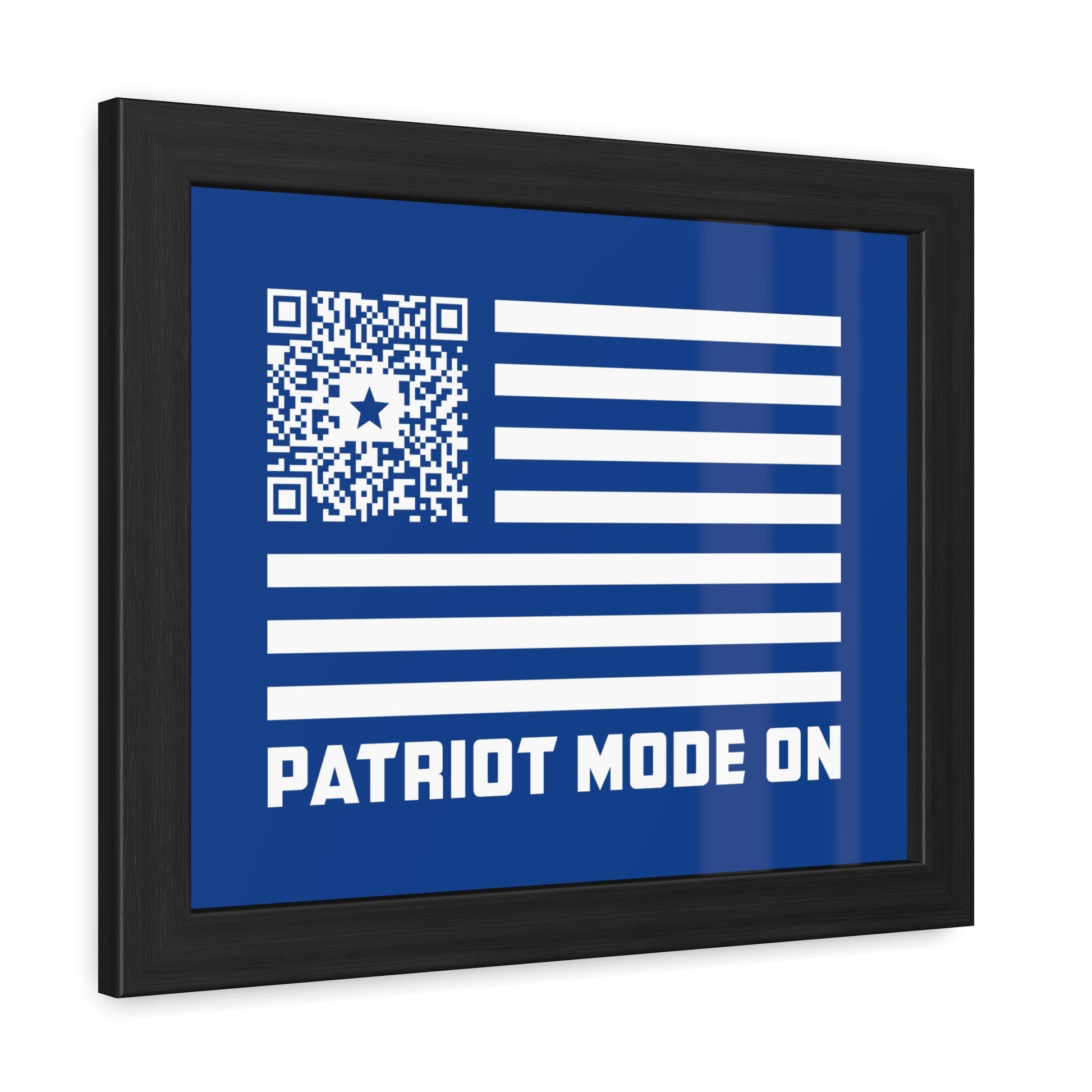 Patriot – Framed Poster – Dark Blue – Patriot Mode On - QR NATION