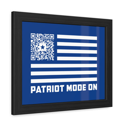 Patriot – Framed Poster – Dark Blue – Patriot Mode On - QR NATION