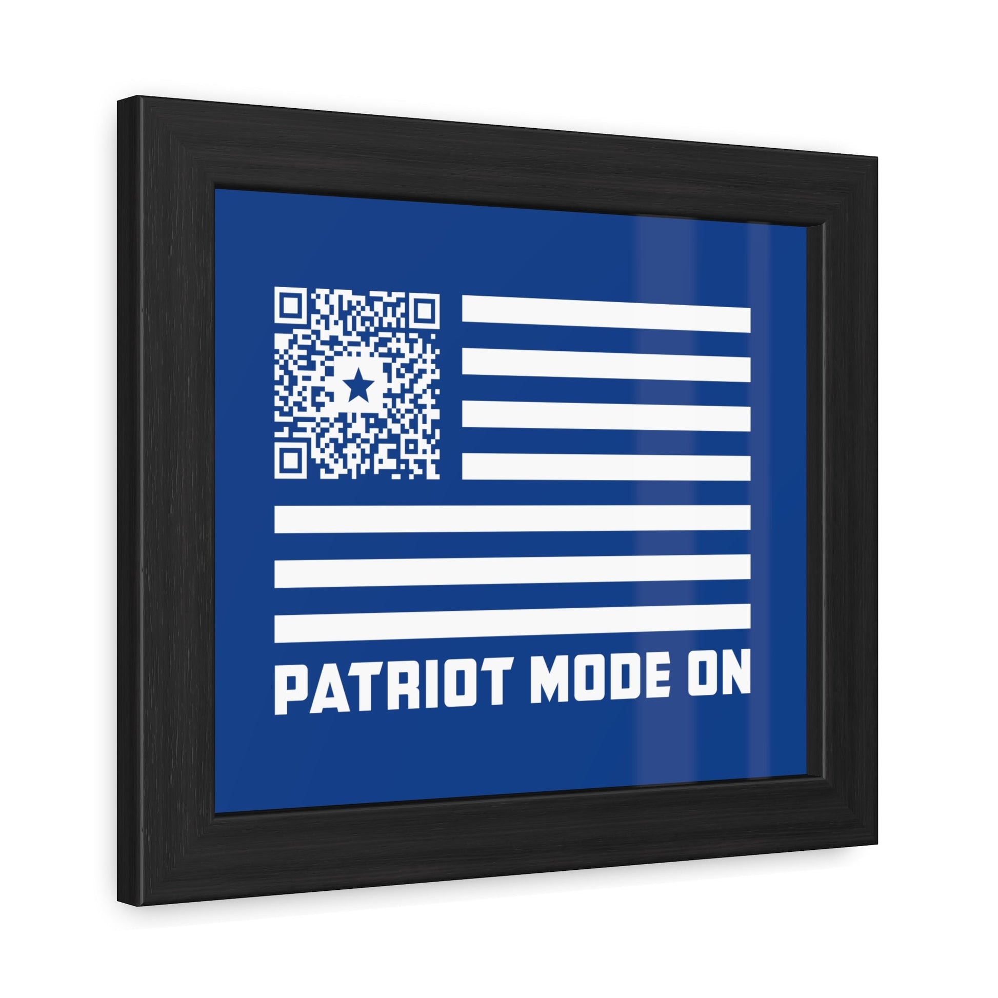 Patriot – Framed Poster – Dark Blue – Patriot Mode On - QR NATION