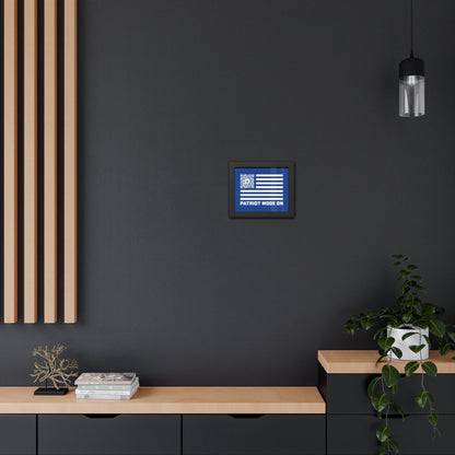 Patriot – Framed Poster – Dark Blue – Patriot Mode On - QR NATION